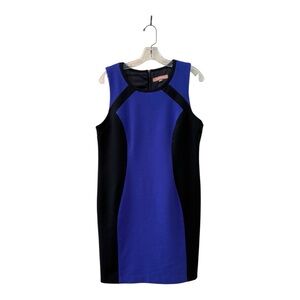 Ellen Tracy Asymmetrical Blue and Black Dress